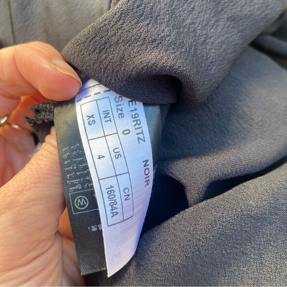 BA&SH Ritz Cutout RARE Midi Classic Slit Dress size 4 NWT - Picture 11 of 14